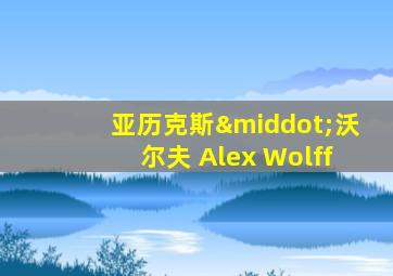 亚历克斯·沃尔夫 Alex Wolff